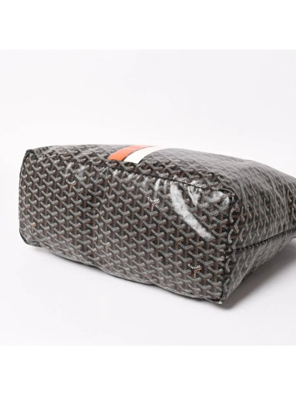 Goyard Super Rare Saint Louis XXL Tote Bag Leather Black Markage Herringbone